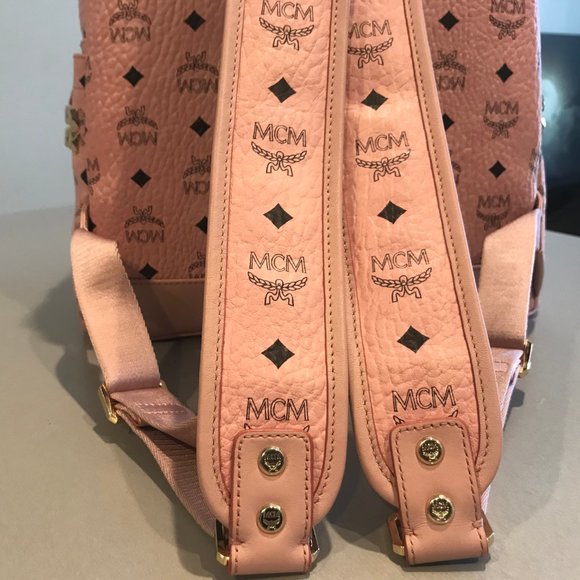 New MCM Pink Stark Studded 40cm Backpack main image 5